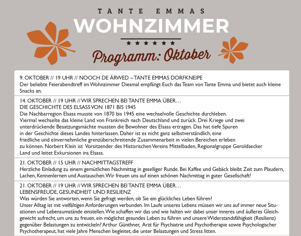 Programm Oktober 2026